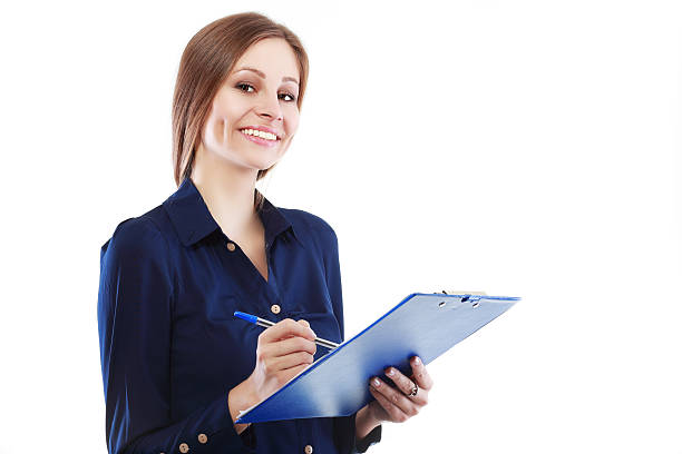 istock woman holding clipboard 491960280