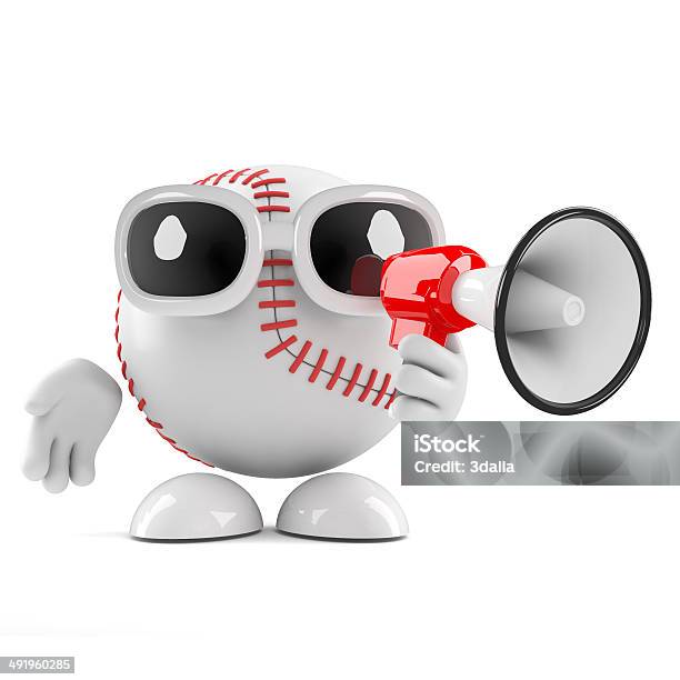 3d Baseball Announcement Stock Photo - Download Image Now - American Culture, Announcement Message, Baseball - Ball