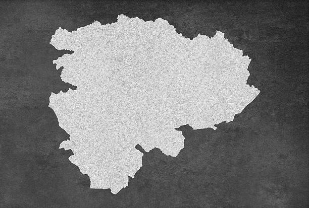 istock Congolese Province of Orientale Map Outline on an Blackboard 491961688