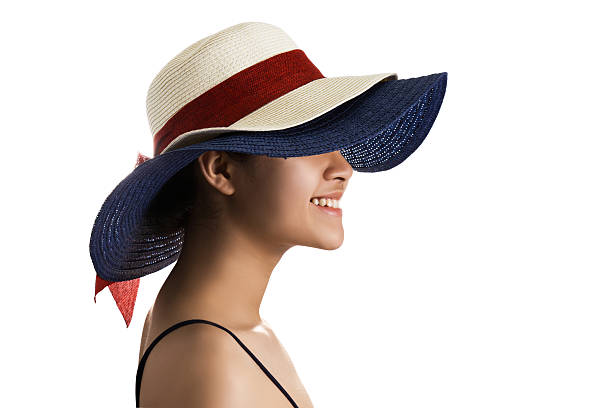 istock Young Asian woman wearing straw hat. 491961886