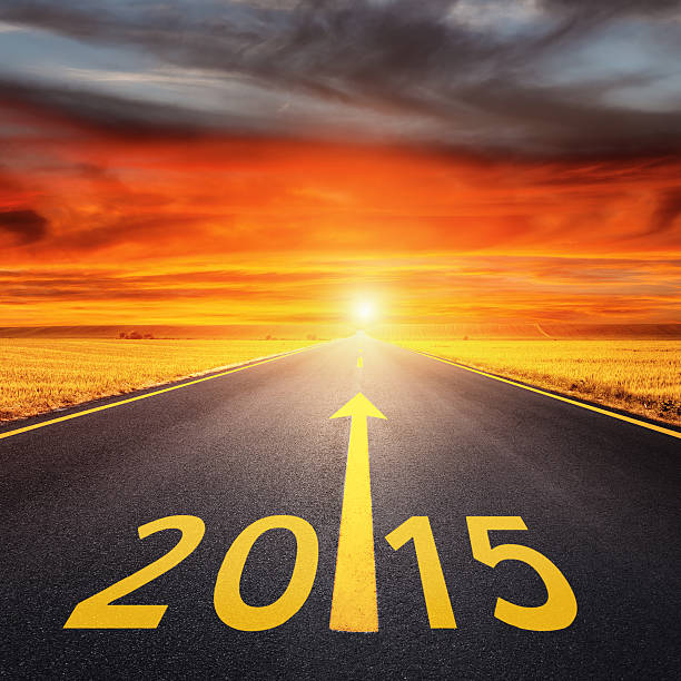 istock Driving on an empty road  forward to new year 491961913
