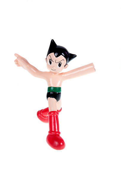 Astro Boy Action Figure Adelaide, Australia - October 5, 2015: An Astro Boy action figure isolated on a white background. A character from a popular Japanese manga series distributed worldwide. Merchandise from the series are highly sought after collectables. action figure stock pictures, royalty-free photos & images
