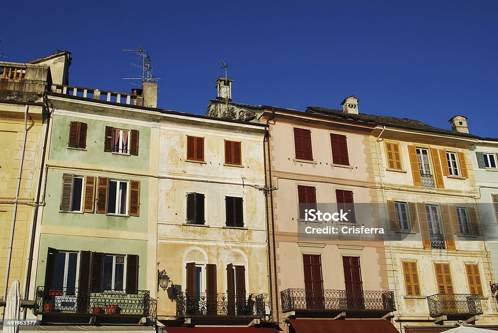 Case colorate - Foto stock royalty-free di Architettura