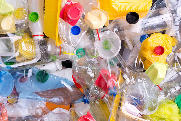 istock Plastic bottles and containers prepared for recycling 491963649
