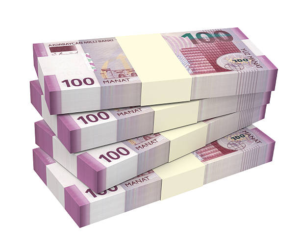 istock Azerbaijan manat isolated on white background. 491964036