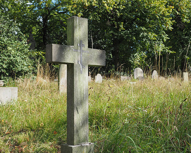 istock Tombs and crosses at goth cemetery 491965366