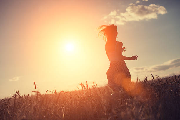 istock Blurred girl running in the field 491965628