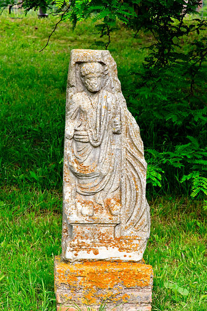 istock Ancient Roman Man Statue Ostia Antica Rome Italy 491966121