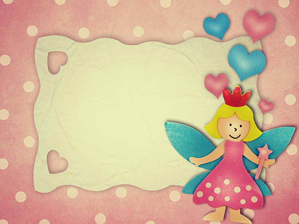 istock Baby girl arrival announcement card with princess. 491966154