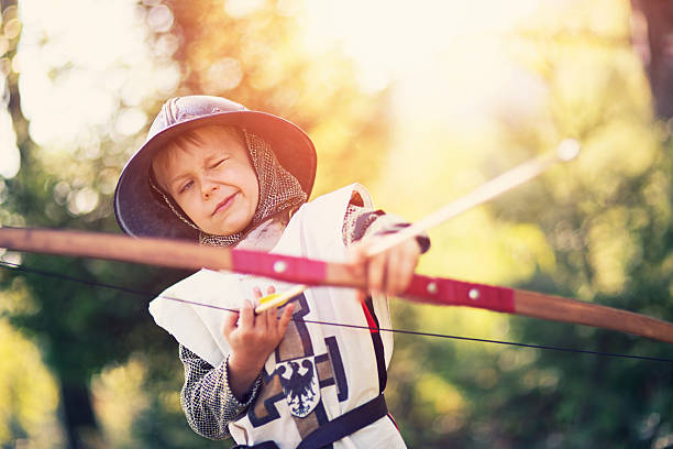 istock Portrait of a little archer boy 491971844