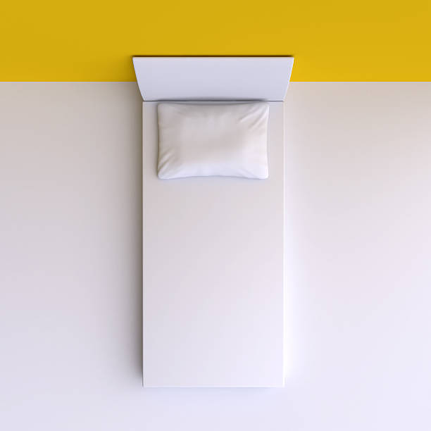 istock Bed with pillow in the corner room 491971876
