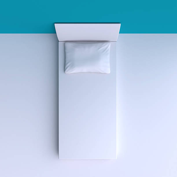 istock Bed with pillow in the corner room 491971892