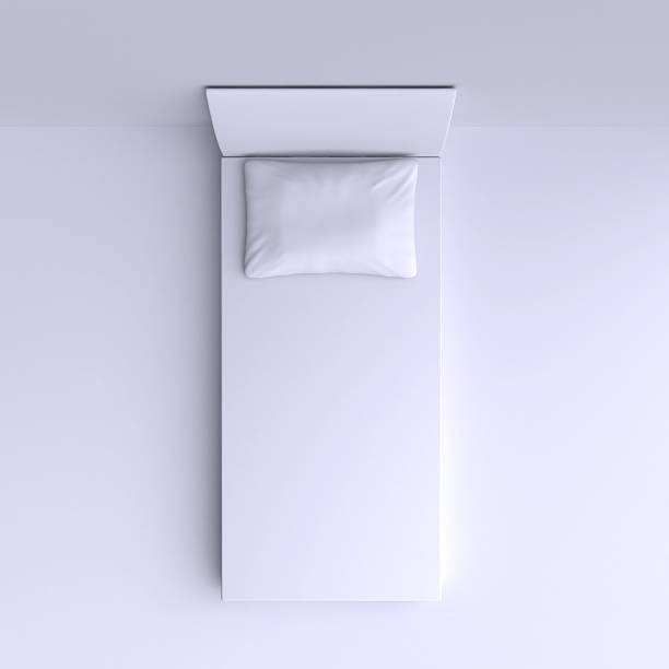 istock Bed with pillow in the corner room 491972004