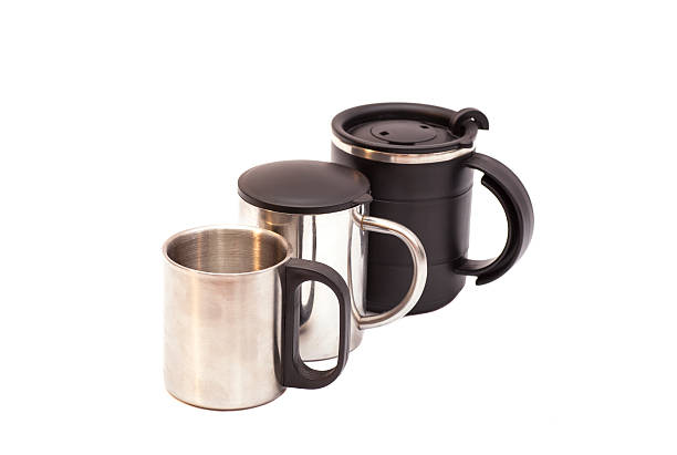 istock Thermos Travel Mugs on white background 491972456
