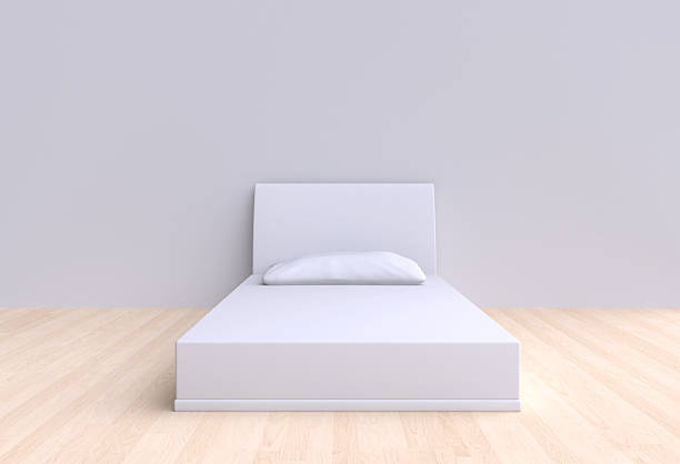istock Bed with pillow in the corner room 491972678