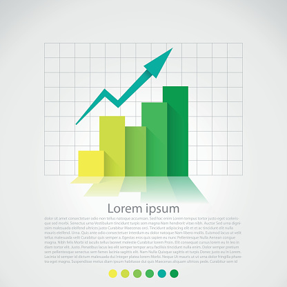 Flat design chart, infographics elements. Vector