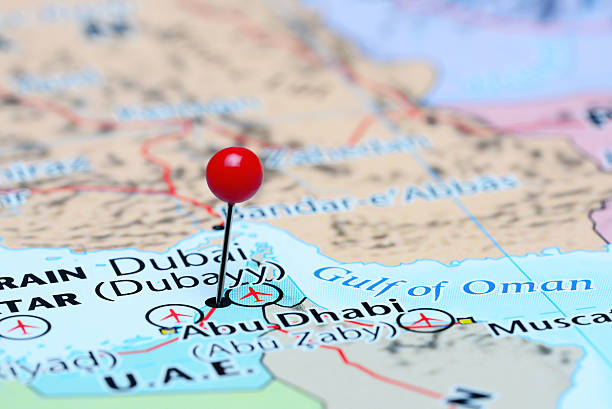 istock Dubai pinned on a map of Asia 491974788