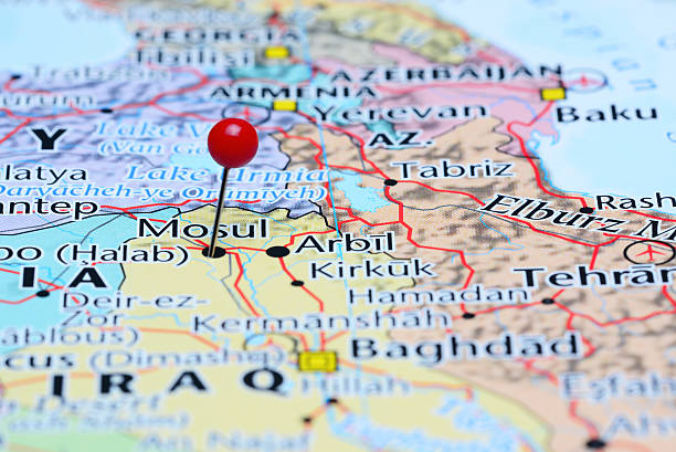 istock Mosul pinned on a map of Asia 491974896