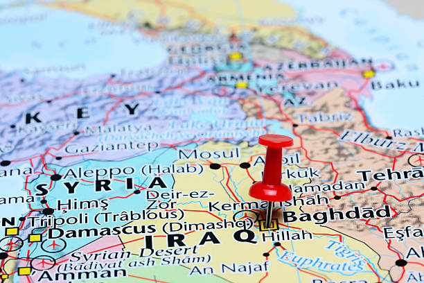 istock Baghdad pinned on a map of Asia 491975438