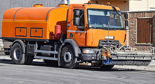 istock Street sweeper vehicle 491975572