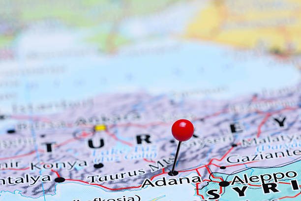 istock Adana pinned on a map of Asia 491975702