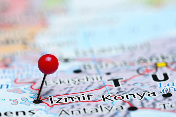 istock Izmir pinned on a map of Asia 491975788