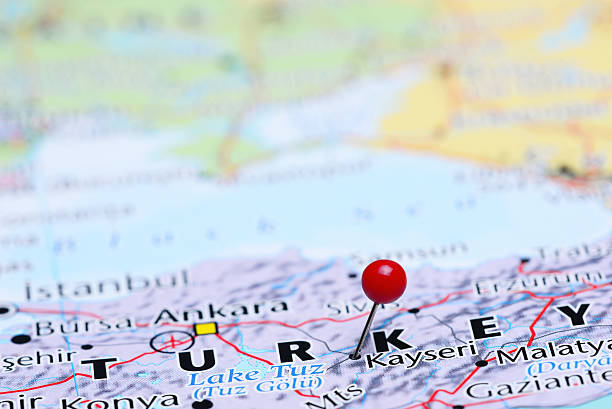 istock Kayseri pinned on a map of Asia 491975848