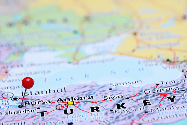 istock Bursa pinned on a map of Asia 491975874