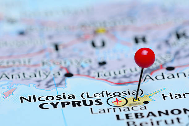 istock Nicosia pinned on a map of Asia 491975972
