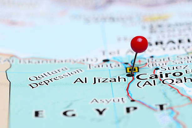 istock Al Jizah pinned on a map of Asia 491976130