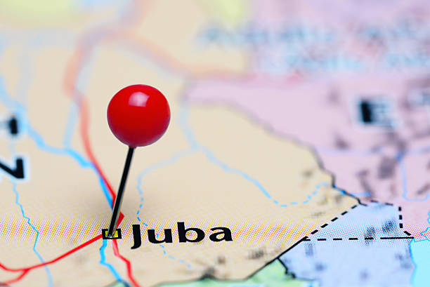 istock Juba pinned on a map of Asia 491976374