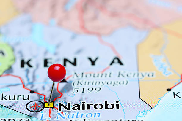istock Nairobi pinned on a map of Asia 491976576