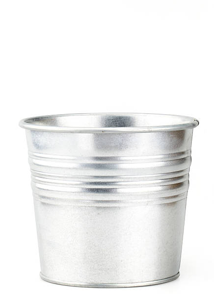 istock Sliver bucket isolated on white background with clipping path 491976660