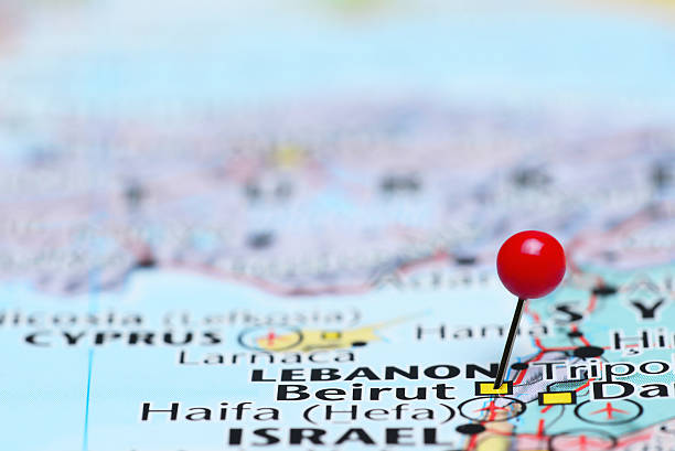 istock Beirut pinned on a map of Asia 491976674
