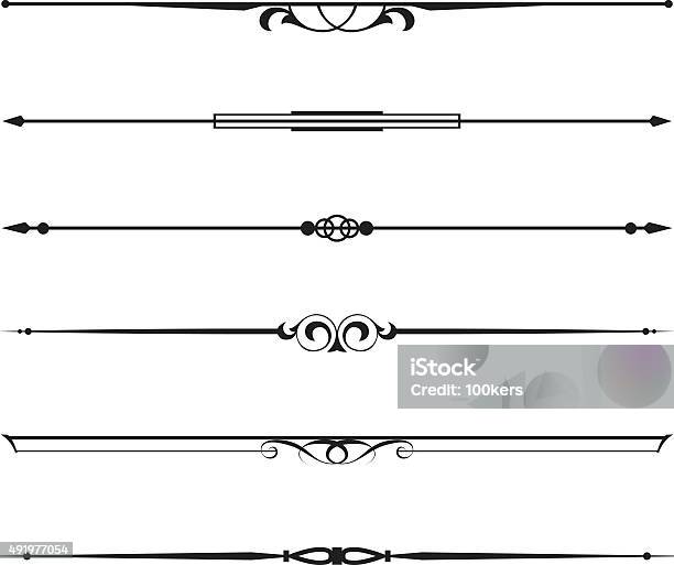 Decorative Elements Border And Page Rules Stock Illustration - Download Image Now - Medieval, Ornate, Ruler