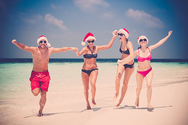 istock merry christmas from island beach 491977404