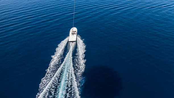 istock Parasailing boat aerial 491977822