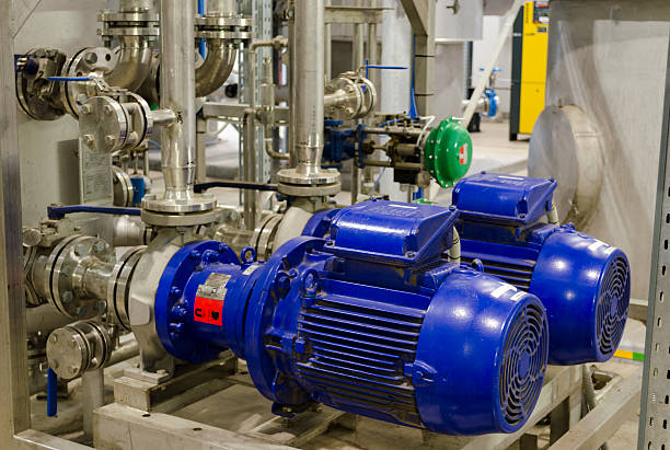 biogas equipment pipes. gas process from sludge biogas generation equipment pipes and tanks in water treatment facilities plant. Gas process from sludge. sludge tank stock pictures, royalty-free photos & images