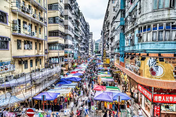 Photo of Street Market in Hong Kong, China