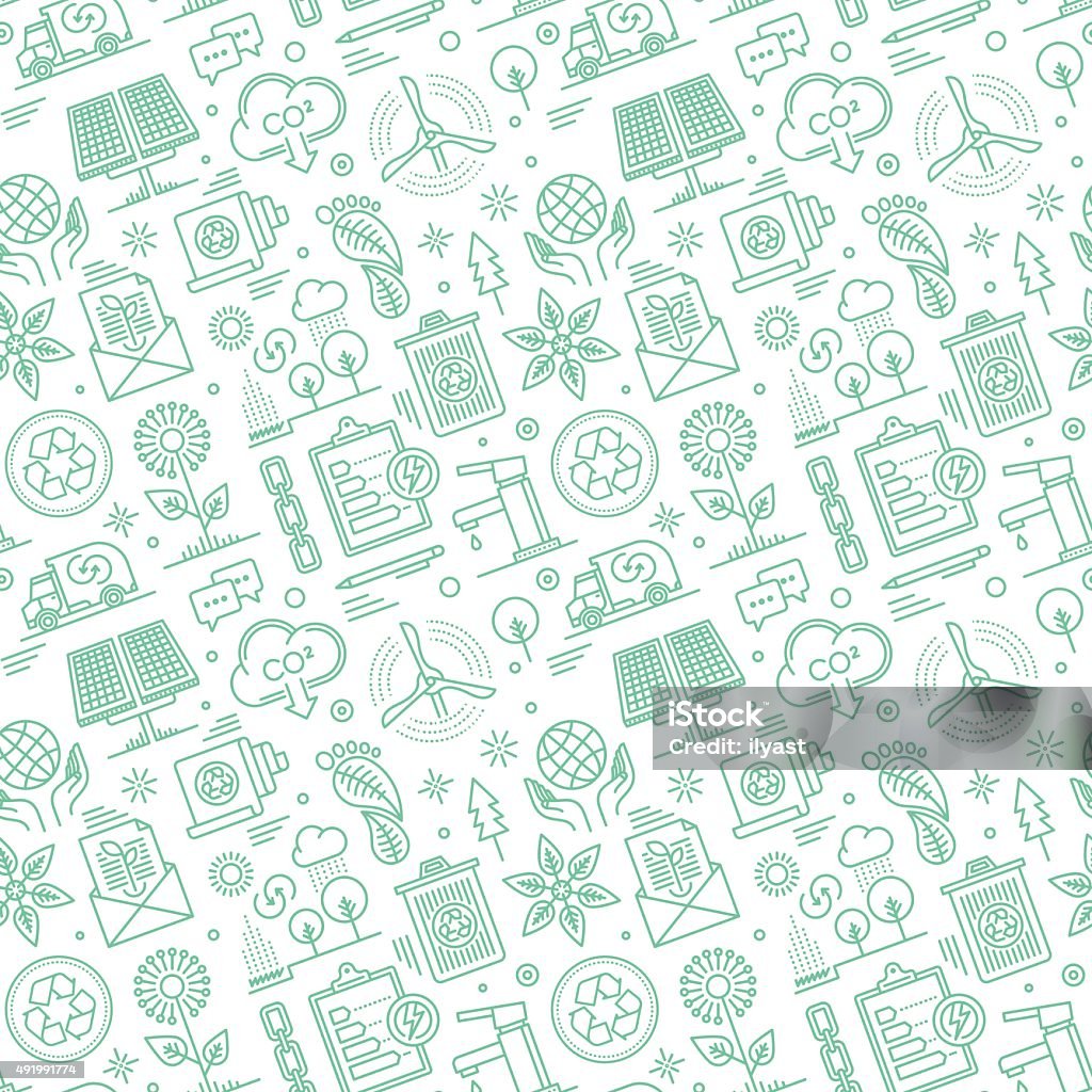 Seamless Sustainability Pattern Seamless pattern background vector illustration for sustainability and environment compositions. Sustainable Resources stock vector
