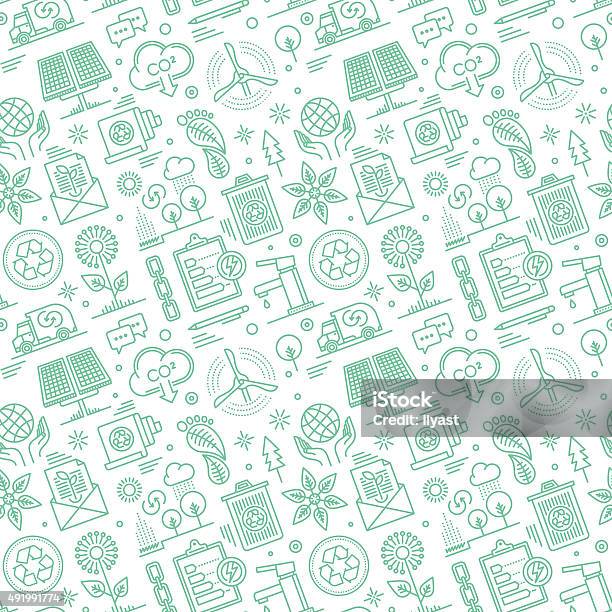 Seamless Sustainability Pattern Stock Illustration - Download Image Now - Sustainable Resources, Pattern, Backgrounds