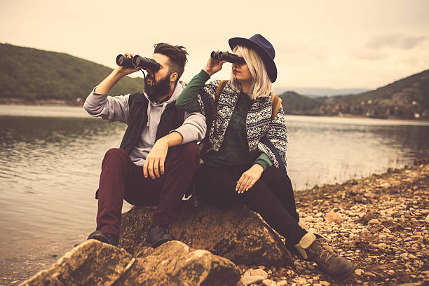 istock Hikers watching the view on the lake. 491991922