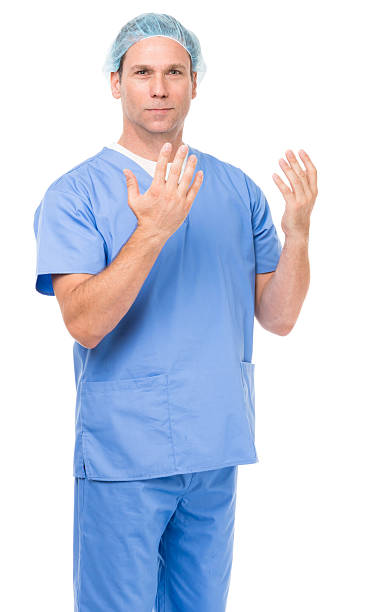 istock Doctor in scrubs on white 491992318