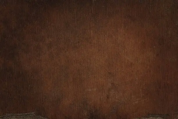 Photo of Dark brown canvas grunge background texture