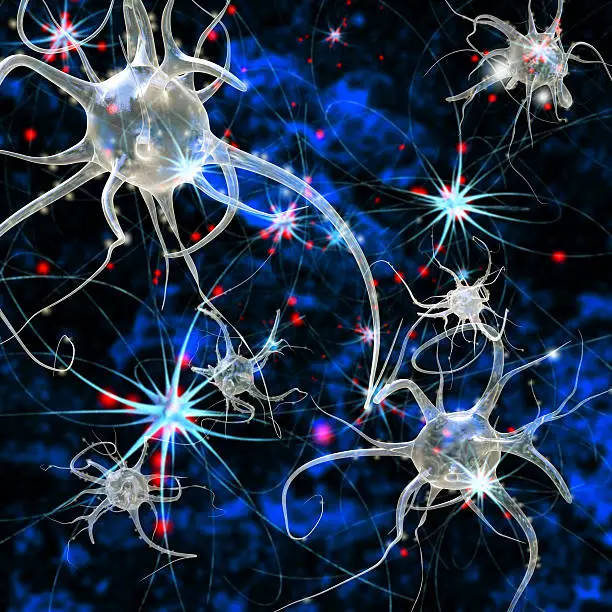 Mirror neurons - 3d rendered illustration