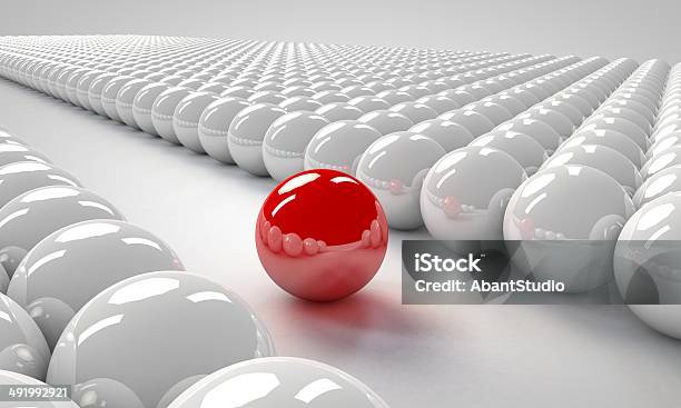 Standing Out From The Crowd 3d Sphere Stock Photo - Download Image Now - Abstract, Communication, Computer Network