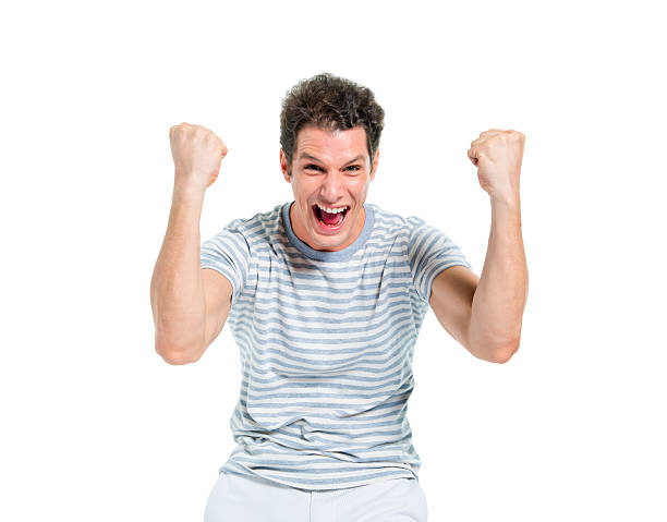istock Screaming Casual Man Celebrating Victory 491993903