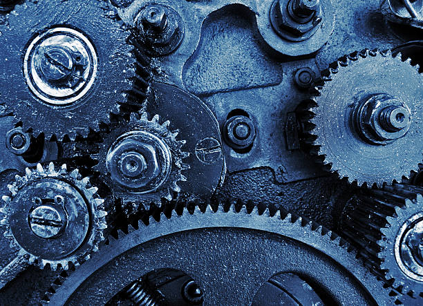 view of gears from old mechanism