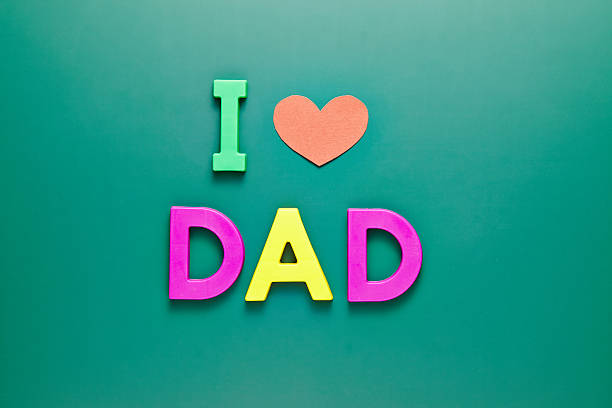 Blackboard with lettering i love you dad, father`s day
