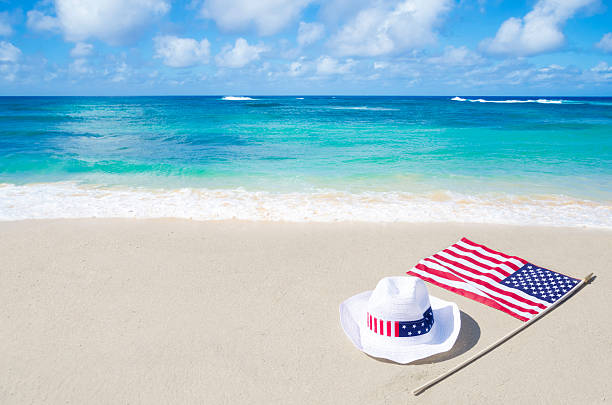 istock American holidays background with hat 491997271